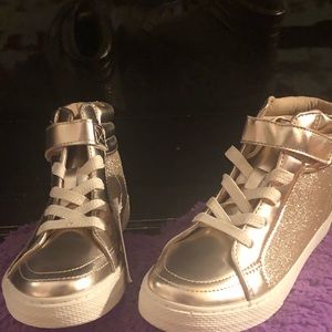 Brand New with Tags The Children’s Place Gold Girls High Top Sneakers